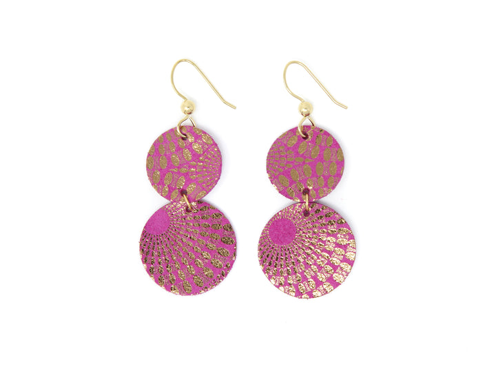 Starburst Magenta Cascade Earrings