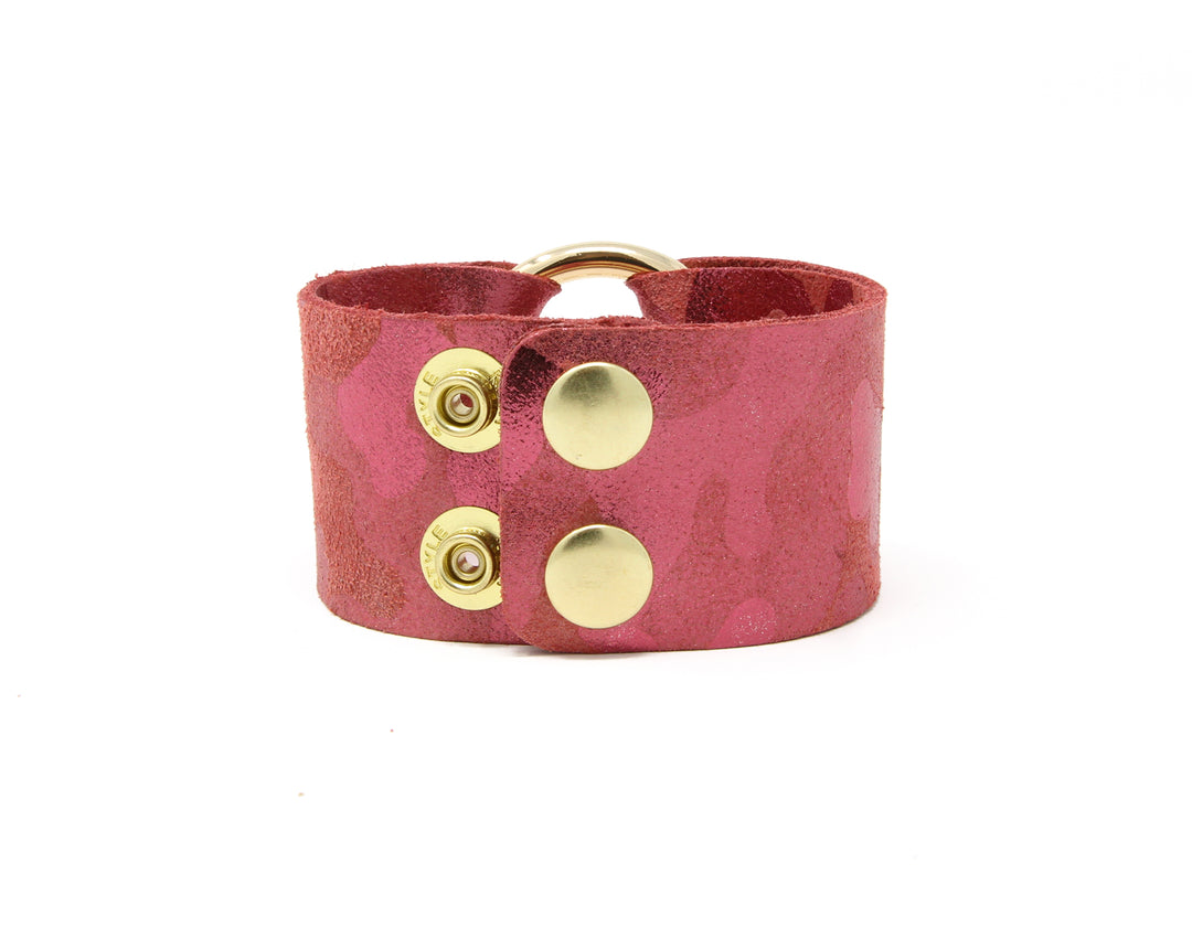 Glamper Pink Leather Cuff