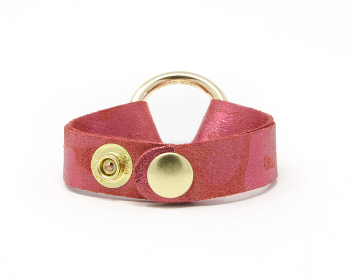 Glamper Pink Leather Bracelet