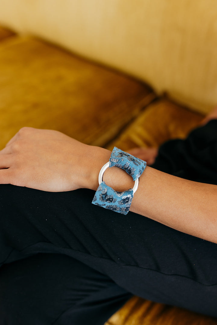 Blue Moon Leather Cuff