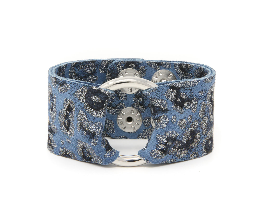 Blue Moon Leather Cuff