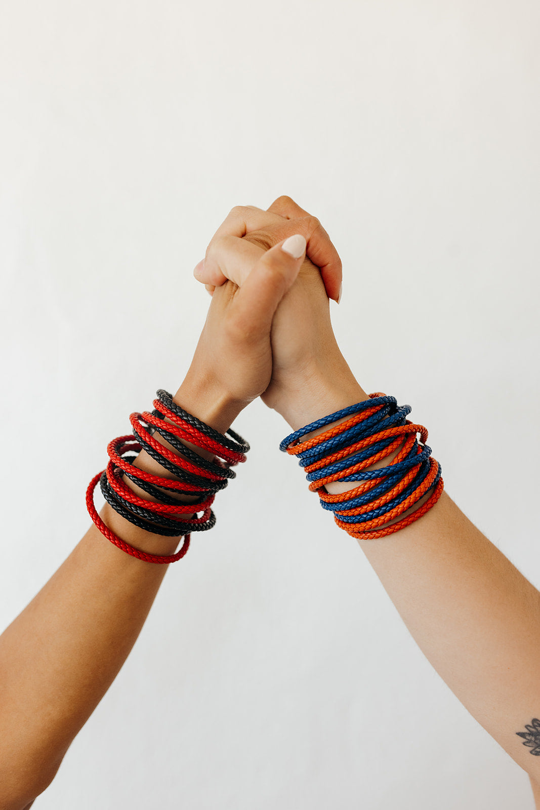 Black Braided Bracelet - set of 4