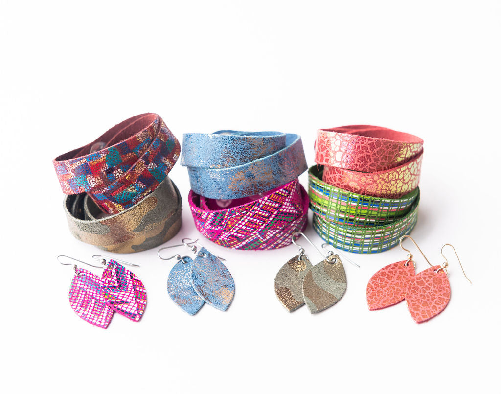 Maymont KEVA Girls Earring and Wrap Bracelet Set