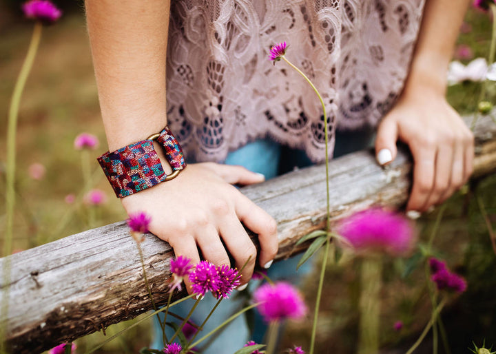 Deco Leather Cuff