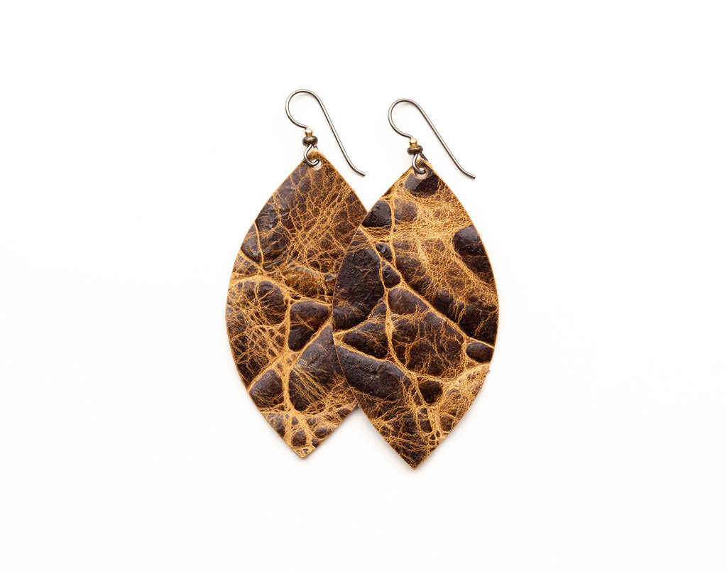 Brown's Island Leather Earrings