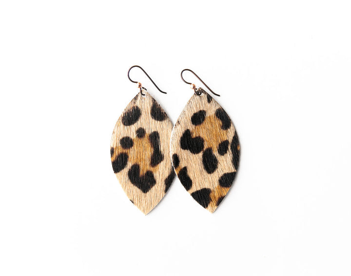 Leopard Leather Earrings