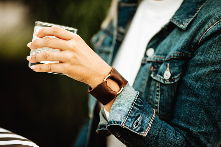 Classic Dark Brown Leather Cuff