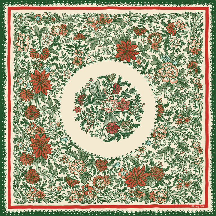 Holly and Ivy Wreath Scarf Bandana