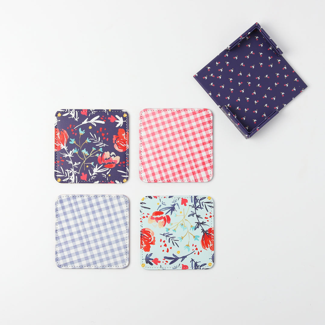 Flower Party Picnic Coasters, Set of 4