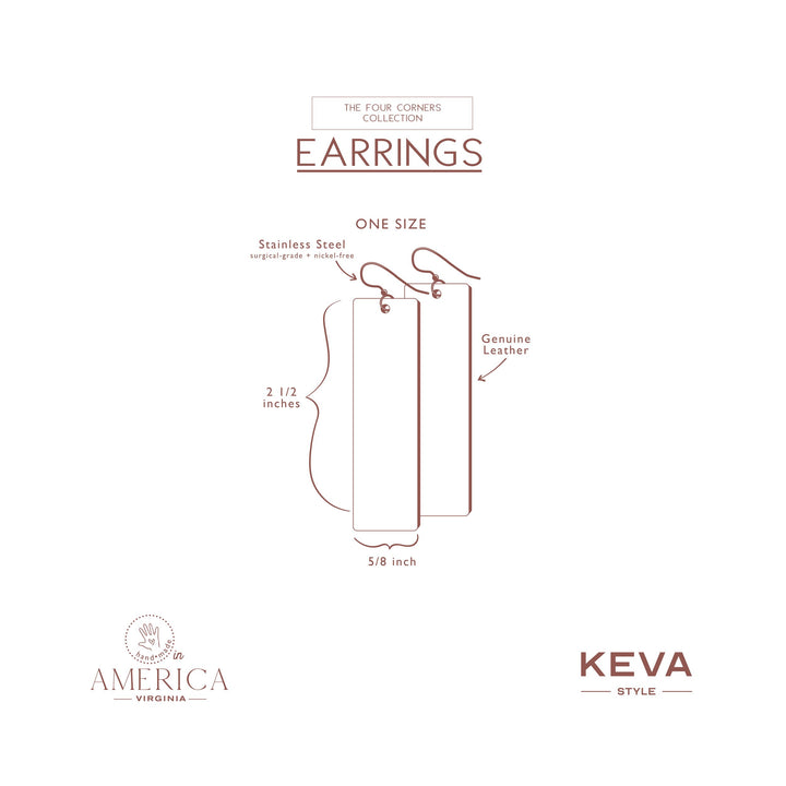 Scalloped in Cream and Taupe Four Corners Leather Earrings