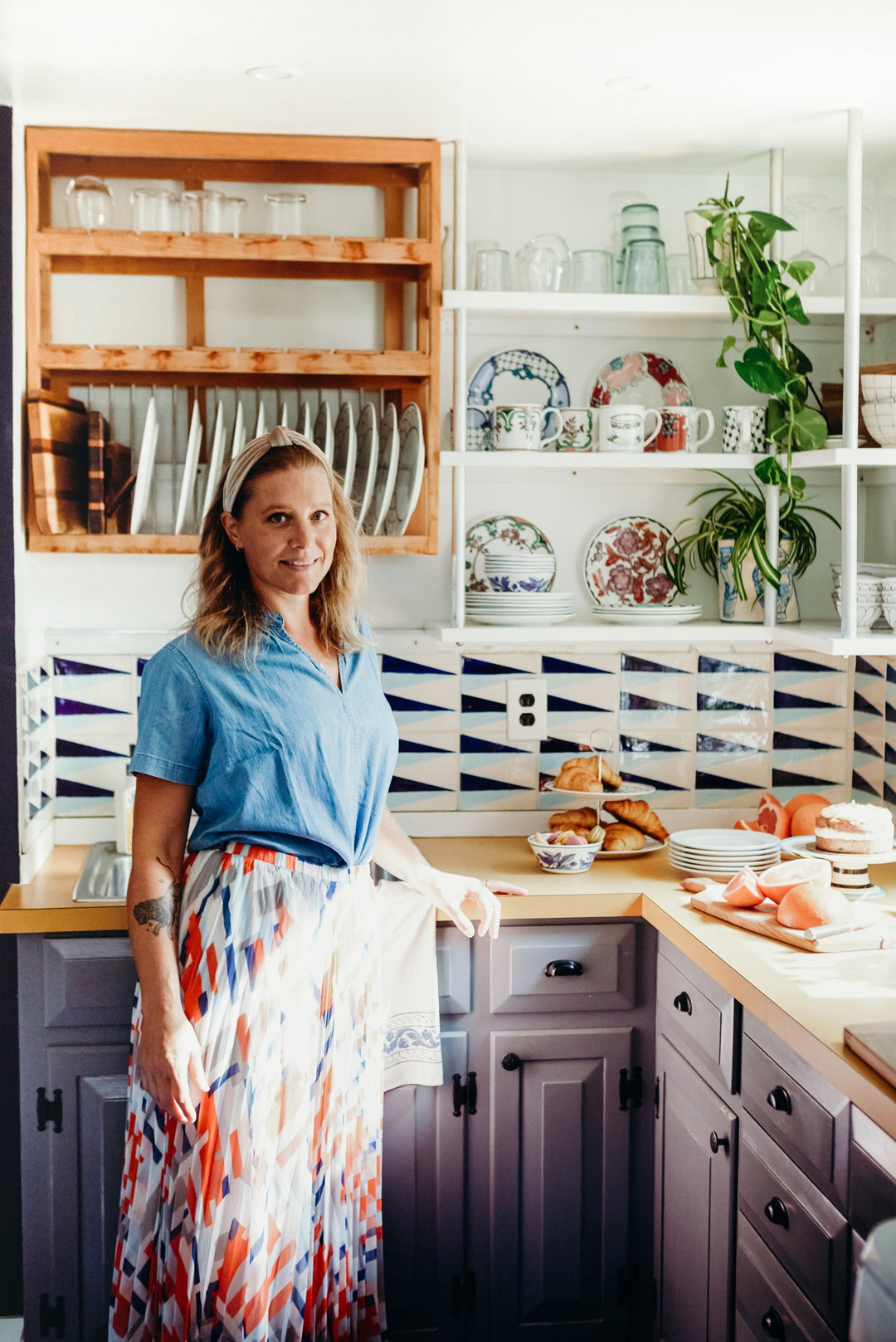 Molly Hatch artist in her kitchen