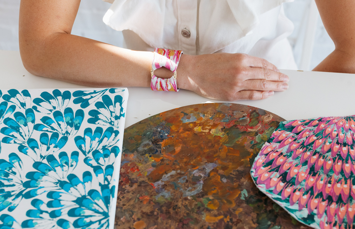 Spread your Wings Leather Earrings | Hand-Painted by Eunice Li